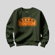 Suéter "Bexar Goods": Estilo Heritage y Aventura